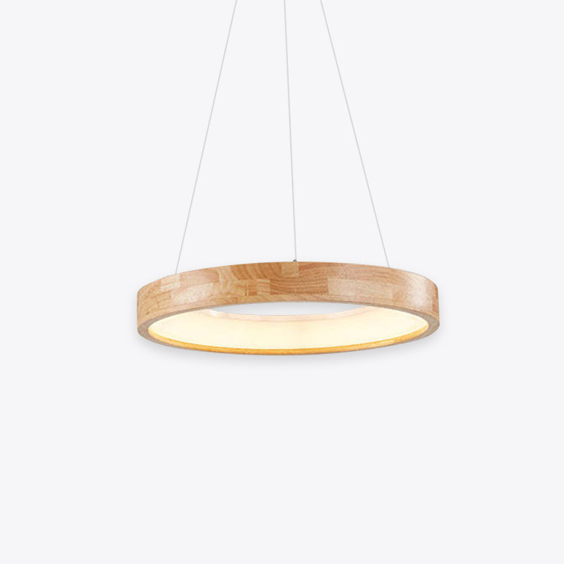 Modern Warmth Wood and Acrylic Pendant Light